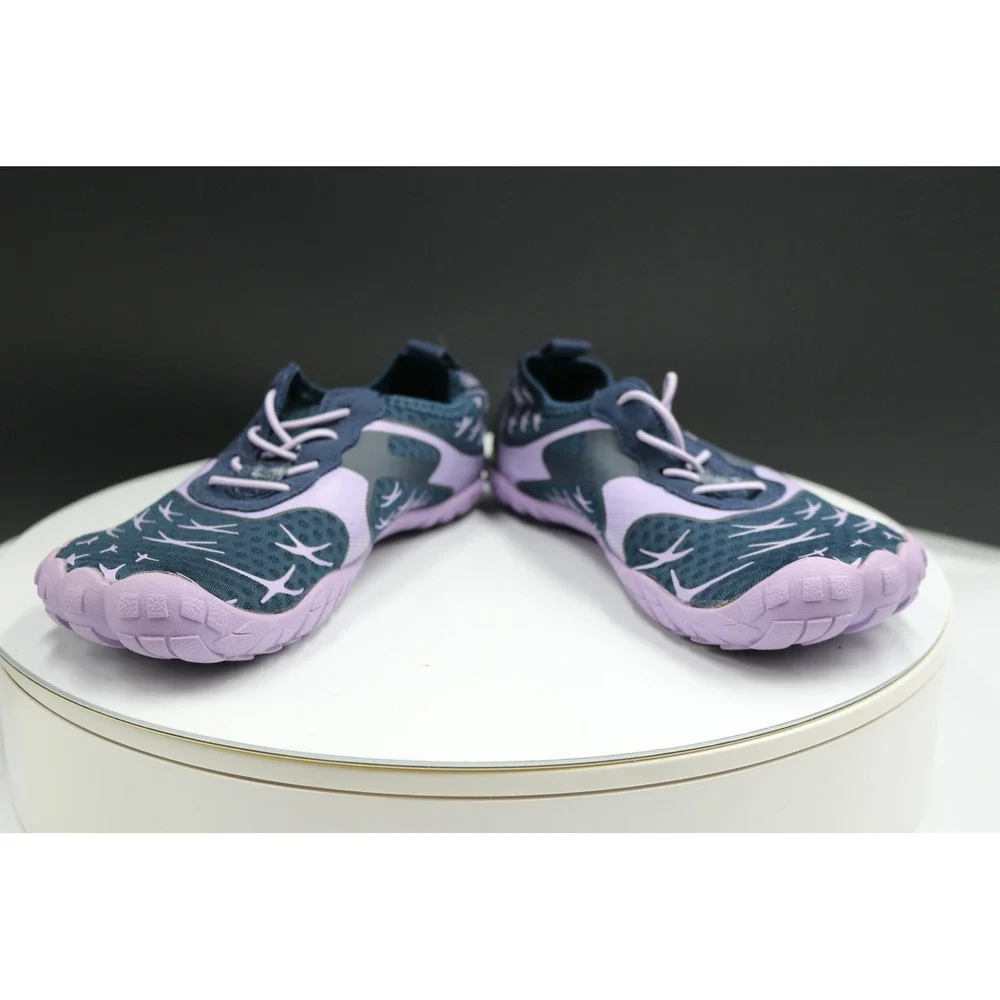 Merence Water Shoes Kids Sz 2.5 Navy Lavender Quick-Dry Mesh Sporty Aqua Sneaker